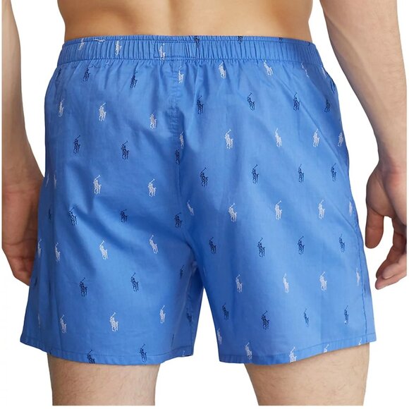Brand New with Tags -Men's Polo Ralph Lauren Allover Pony Boxer Blue/Pink Medium - Picture 4 of 10